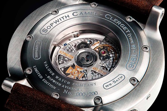 Sopwith Camel watch detail